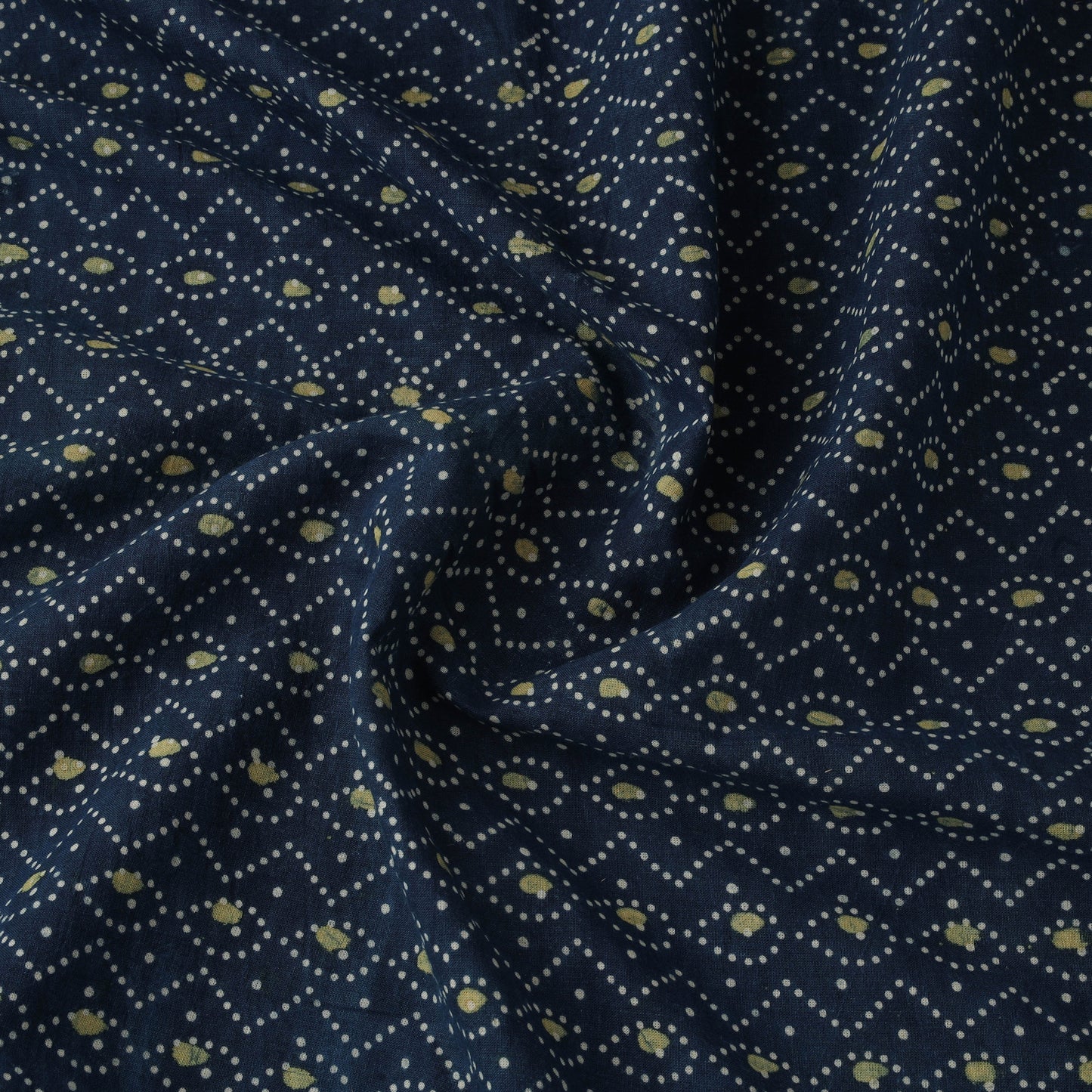 Blue - Kutch Hand Block Print Natural Dyed Cotton Ajrakh Fabric 36