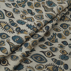 Beige - Kutch Hand Block Print Natural Dyed Cotton Ajrakh Fabric 37