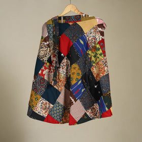 Multicolor Wrap Around Patchwork Cotton Skirt 