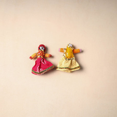 Rajasthani Puppet Couple Handmade Magnet (Set of 2) 41
