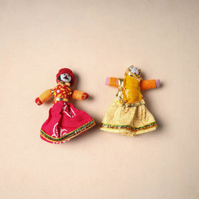 Rajasthani Puppet Couple Handmade Magnet (Set of 2) 41