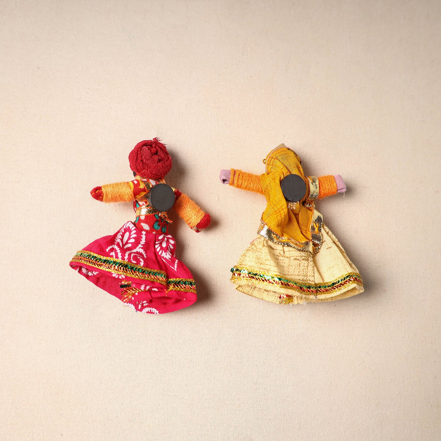 Rajasthani Puppet Couple Handmade Magnet (Set of 2) 41