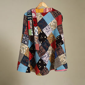 Multicolor - wrap around patchwork cotton skirt 28