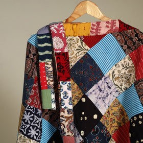 Multicolor - wrap around patchwork cotton skirt 28