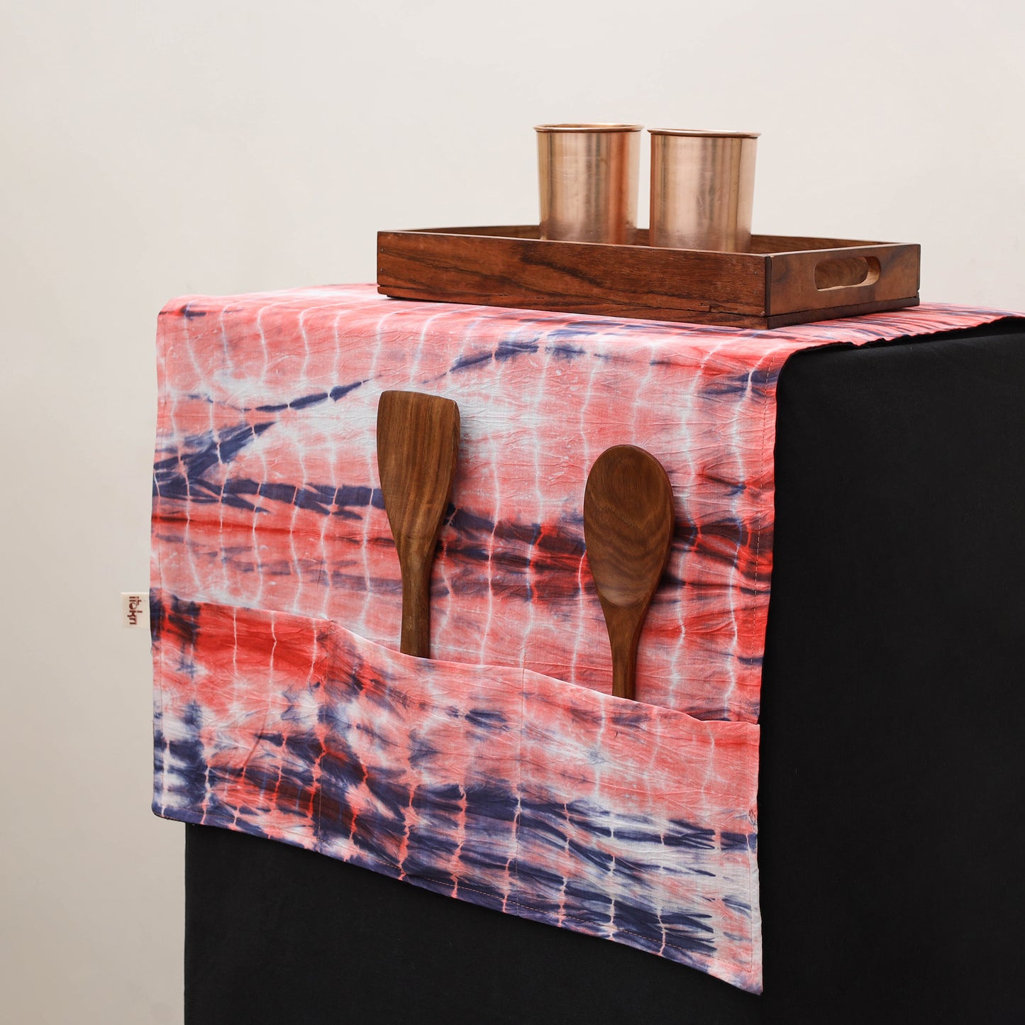 Handmade Fridge Top Cover with Multiple Pockets 02