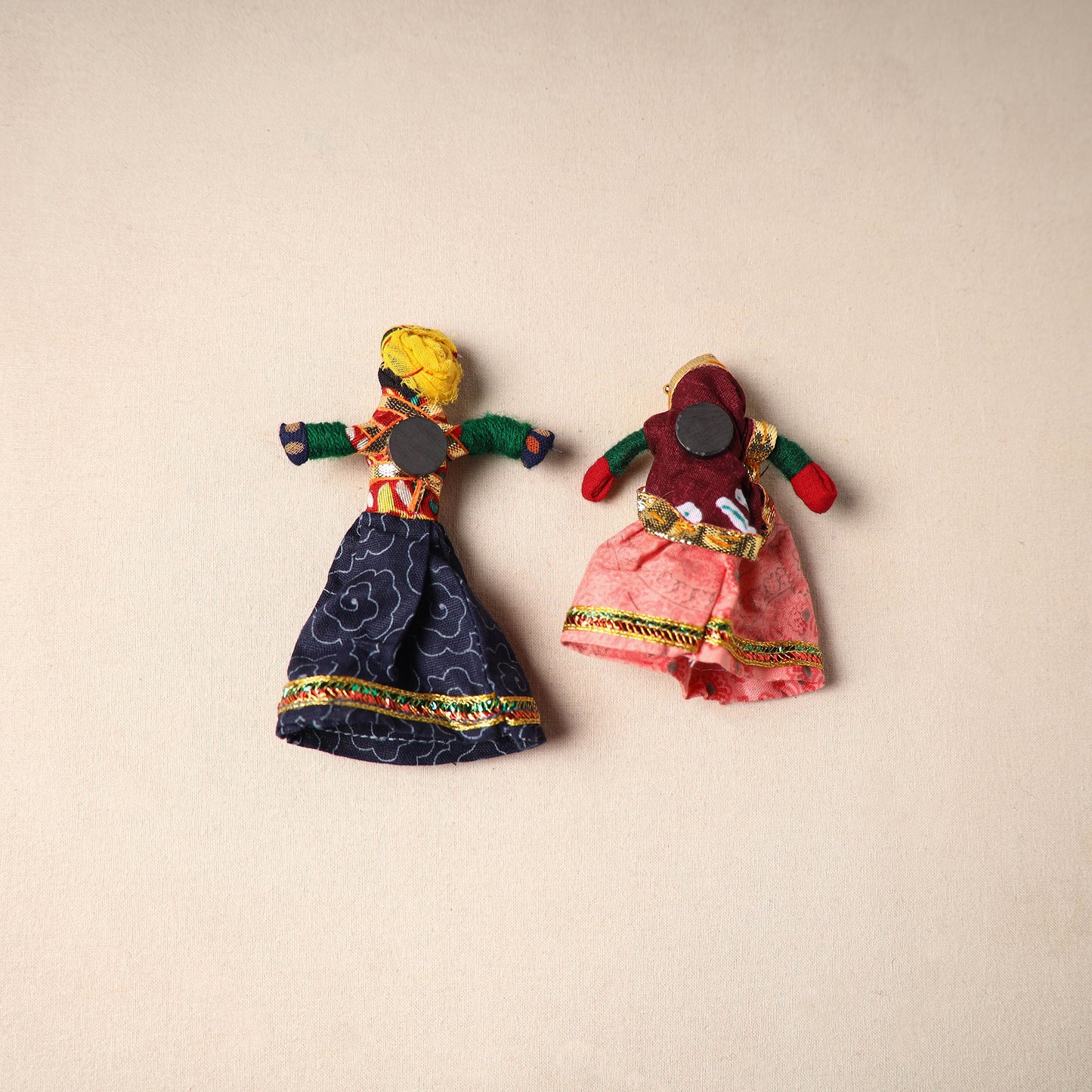 Rajasthani Puppet Couple Handmade Magnet (Set of 2) 42