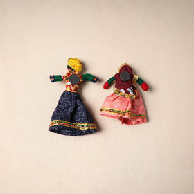 Rajasthani Puppet Couple Handmade Magnet (Set of 2) 42