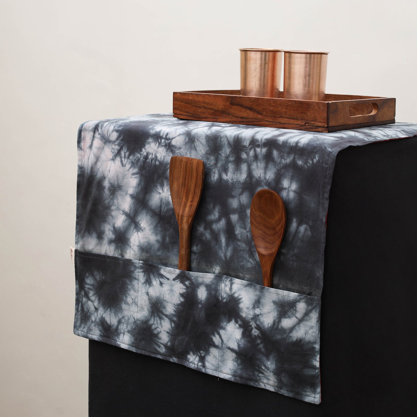 Handmade Fridge Top Cover with Multiple Pockets 01