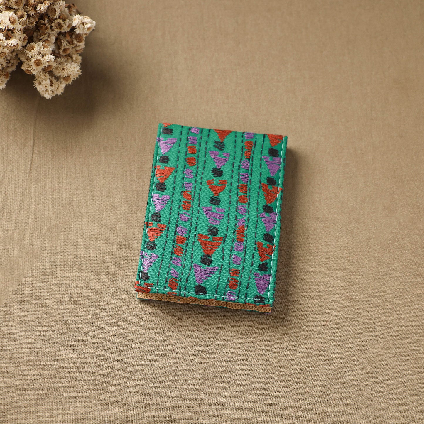 Bengal Kantha Work Handcrafted Notepad (4 x 3 in) 01