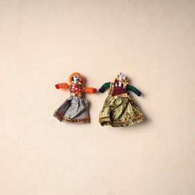 Multicolor - Rajasthani Puppet Couple Handmade Magnet (Set of 2) 43
