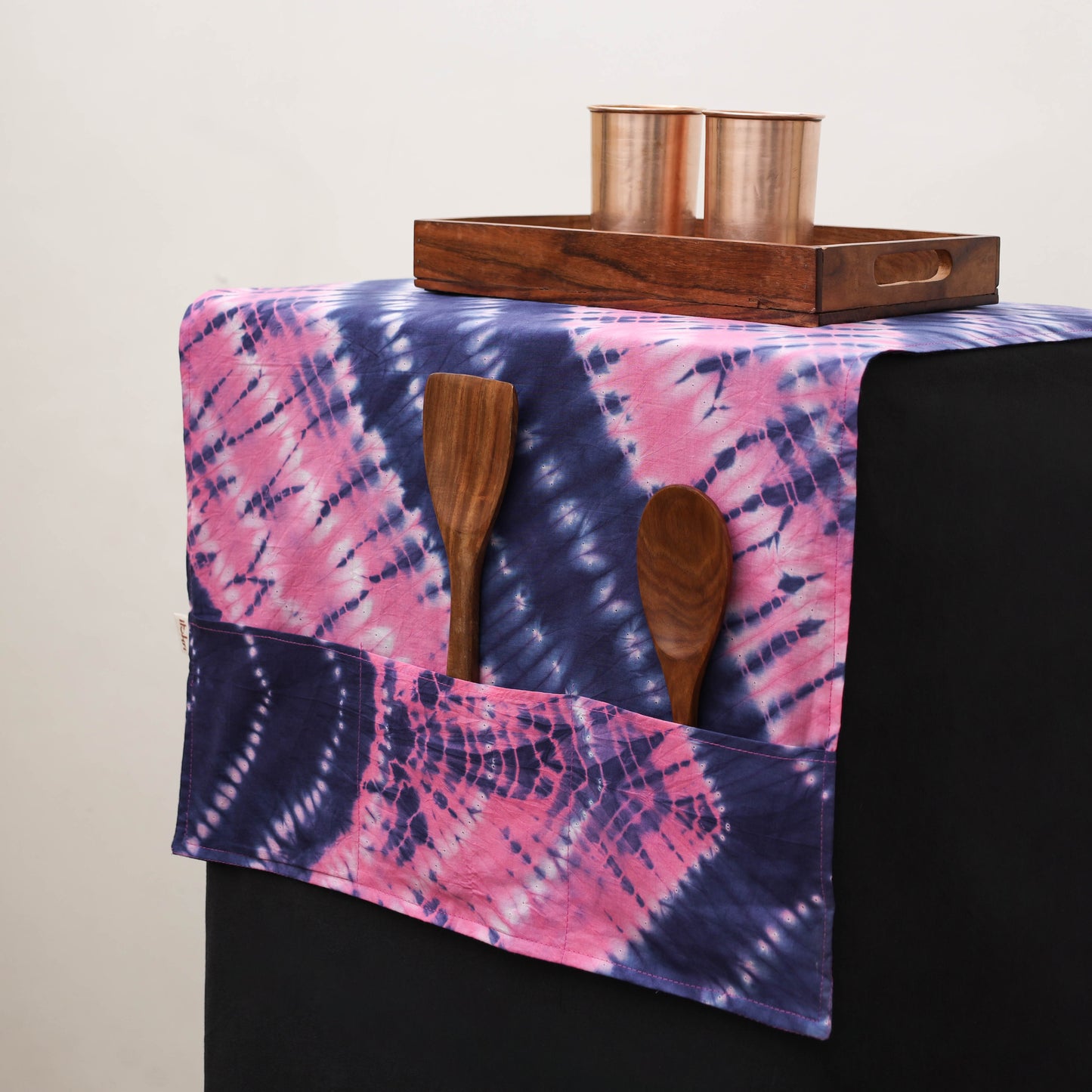 Handmade Fridge Top Cover with Multiple Pockets 04