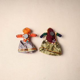 Multicolor - Rajasthani Puppet Couple Handmade Magnet (Set of 2) 43