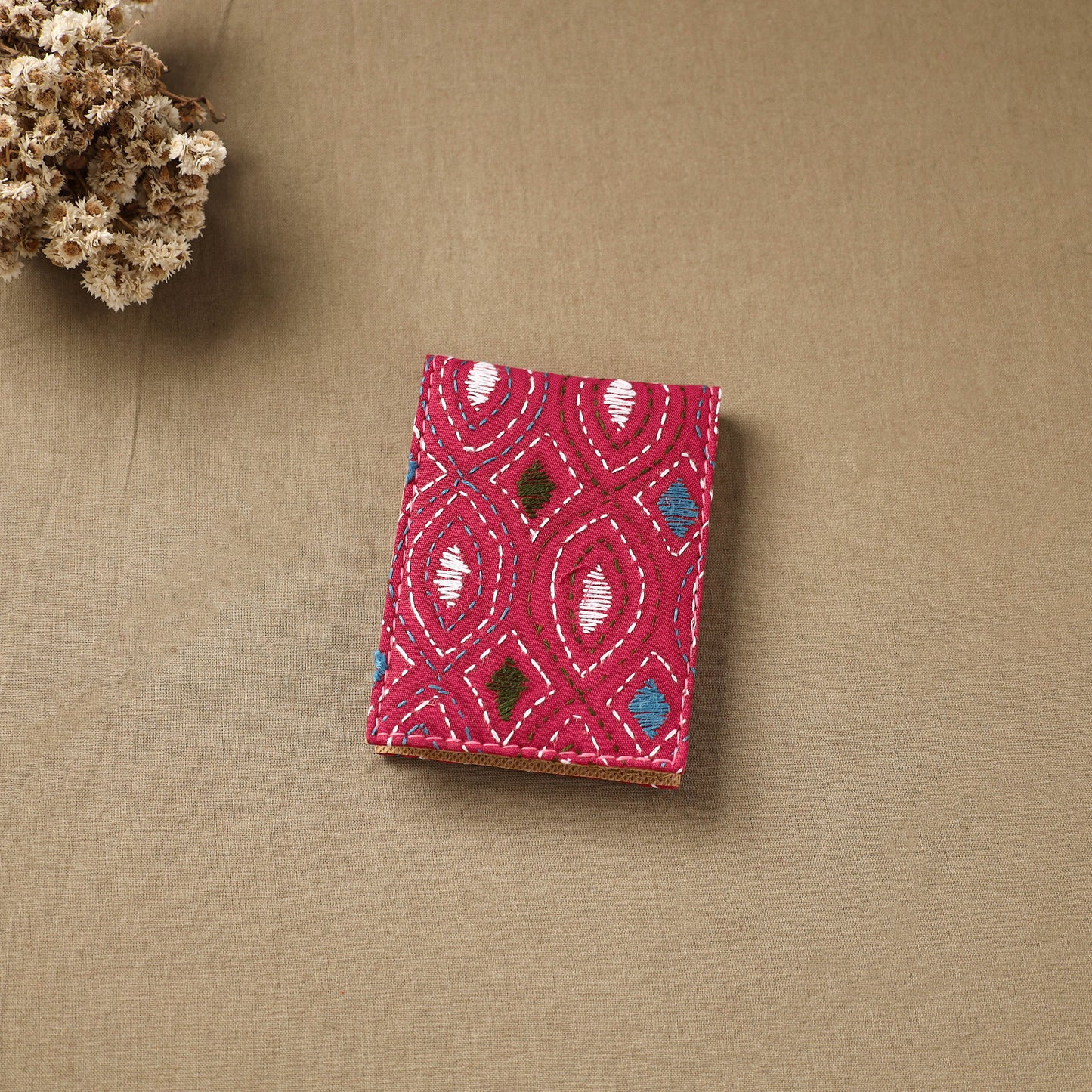 Bengal Kantha Work Handcrafted Notepad (4 x 3 in) 02