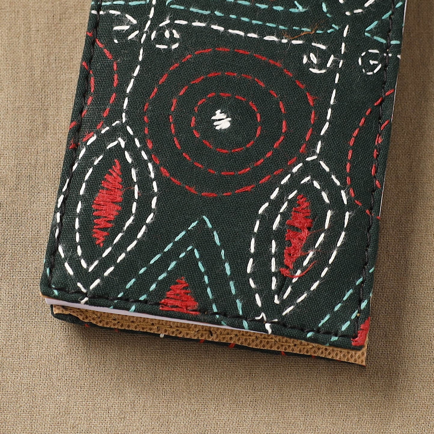 Bengal Kantha Work Handcrafted Notepad (4 x 3 in) 04