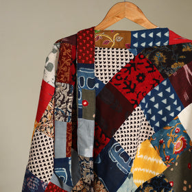 Multicolor Wrap Around Patchwork Cotton Skirt 