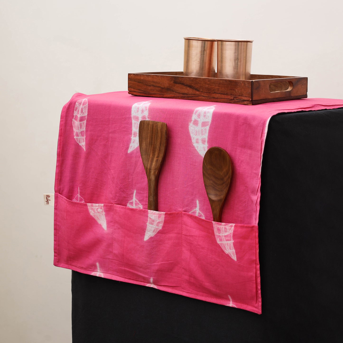 Handmade Fridge Top Cover with Multiple Pockets 09