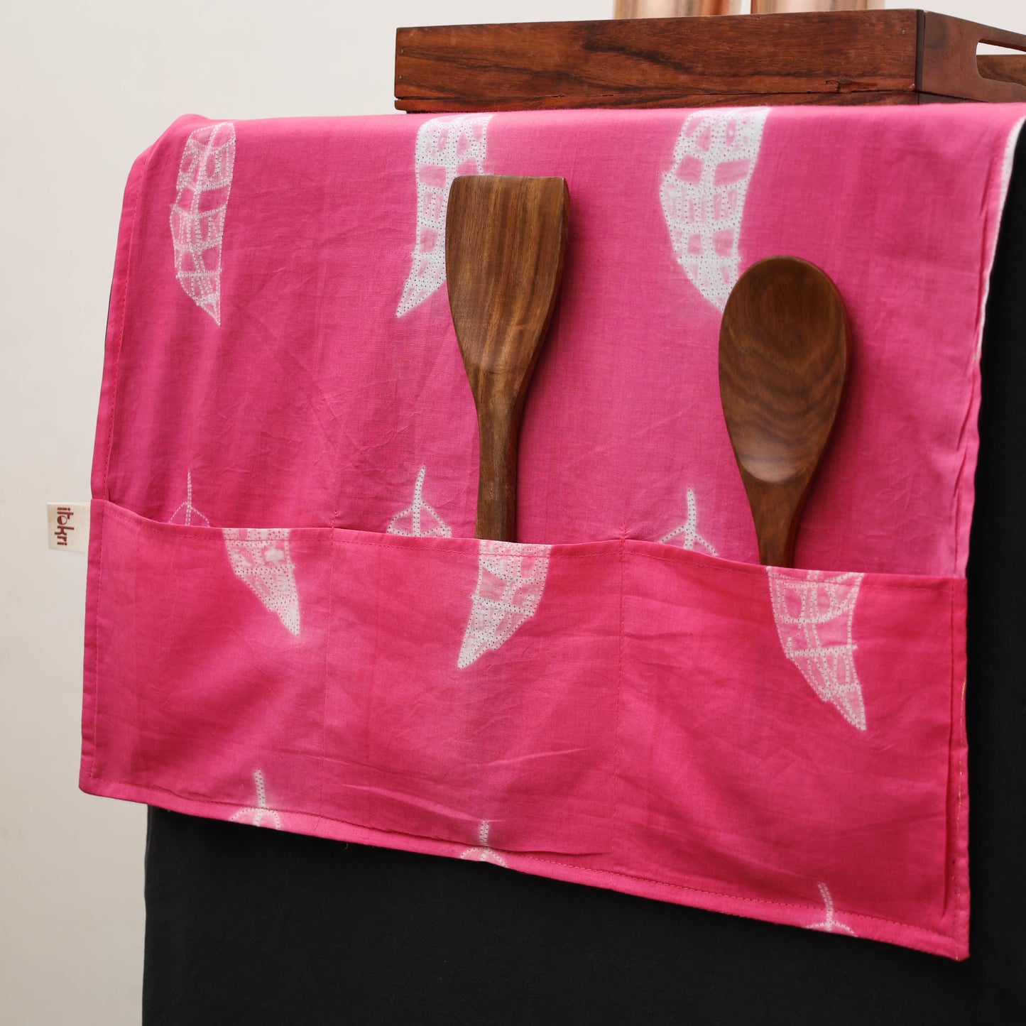 Handmade Fridge Top Cover with Multiple Pockets 09