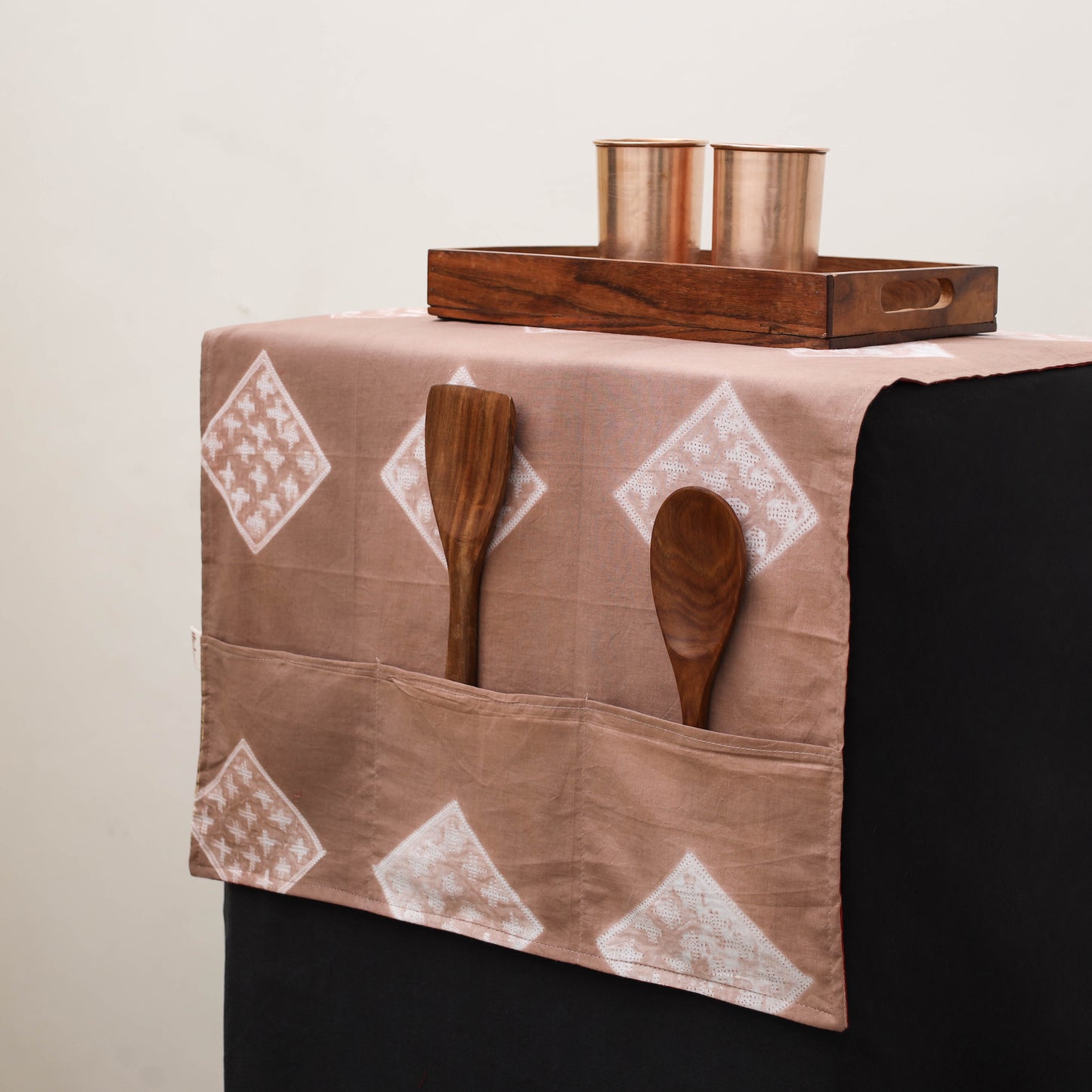 Handmade Fridge Top Cover with Multiple Pockets 10
