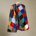 Multicolor - wrap around patchwork cotton skirt 35