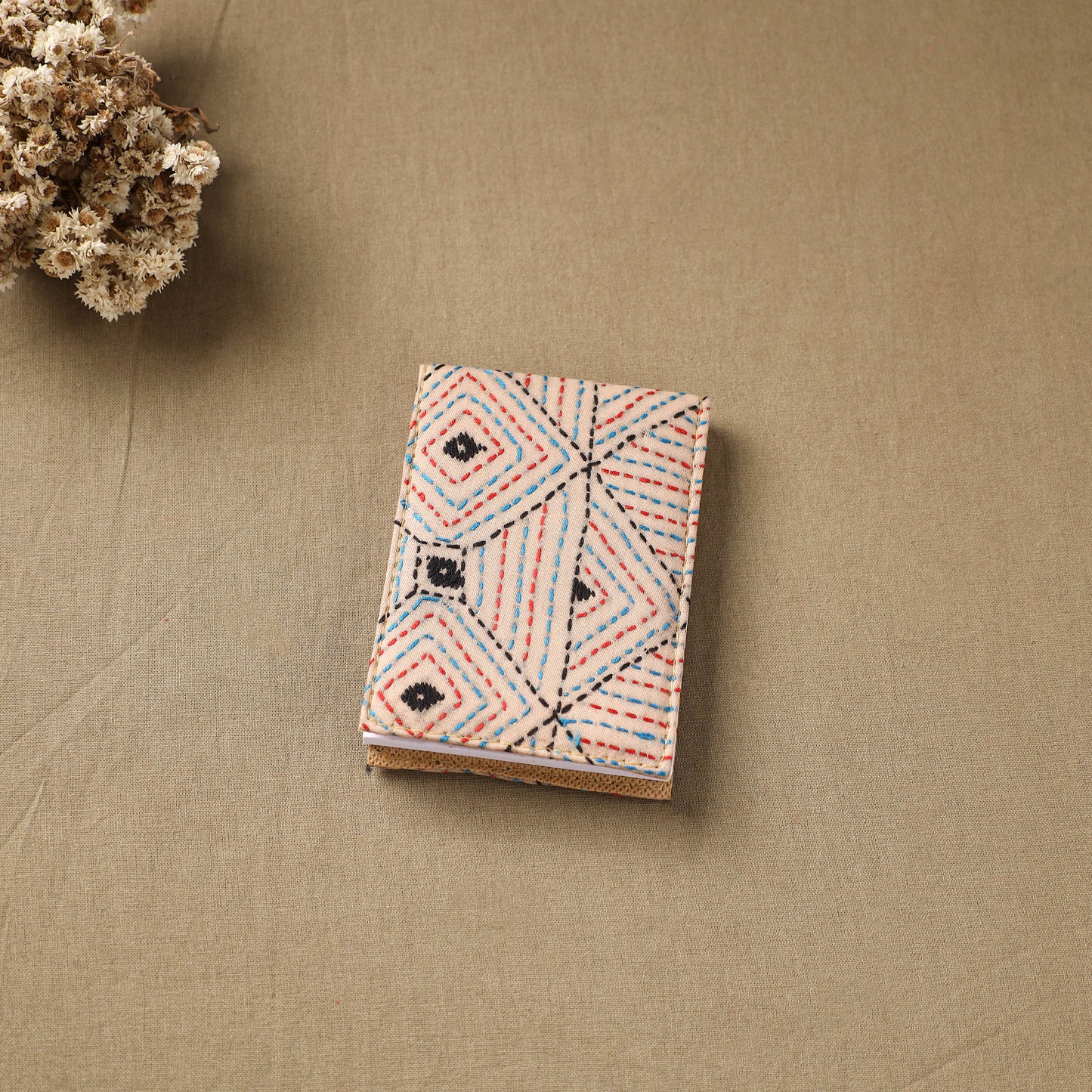 Bengal Kantha Work Handcrafted Notepad (4 x 3 in) 09