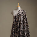 Black - Kalamkari Printed Cotton Fabric 02