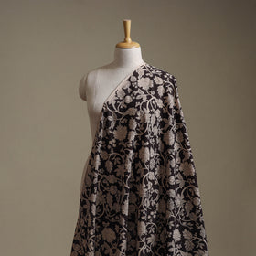 Black - Kalamkari Printed Cotton Fabric 02