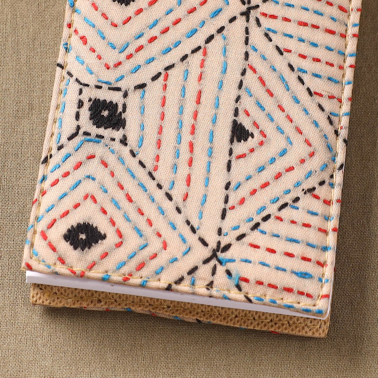 Bengal Kantha Work Handcrafted Notepad (4 x 3 in) 09