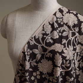 Black - Kalamkari Printed Cotton Fabric 02