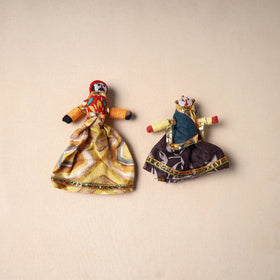 Multicolor - Rajasthani Puppet Couple Handmade Magnet (Set of 2) 46
