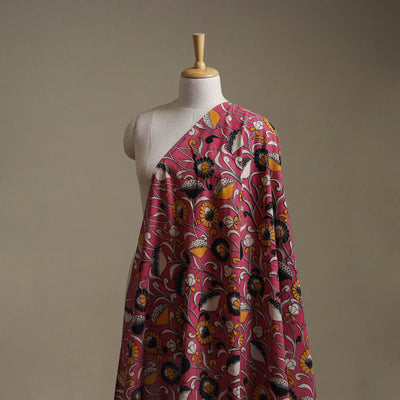 Pink - Kalamkari Printed Cotton Fabric 03