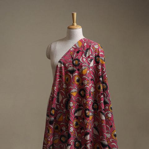 Pink - Kalamkari Printed Cotton Fabric 03