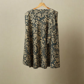 Grey - kalamkari cotton wrap around skirt 02 - handcrafted