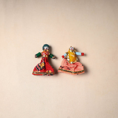 Rajasthani Puppet Couple Handmade Magnet (Set of 2) 47