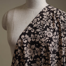 Black - Kalamkari Printed Cotton Fabric 04