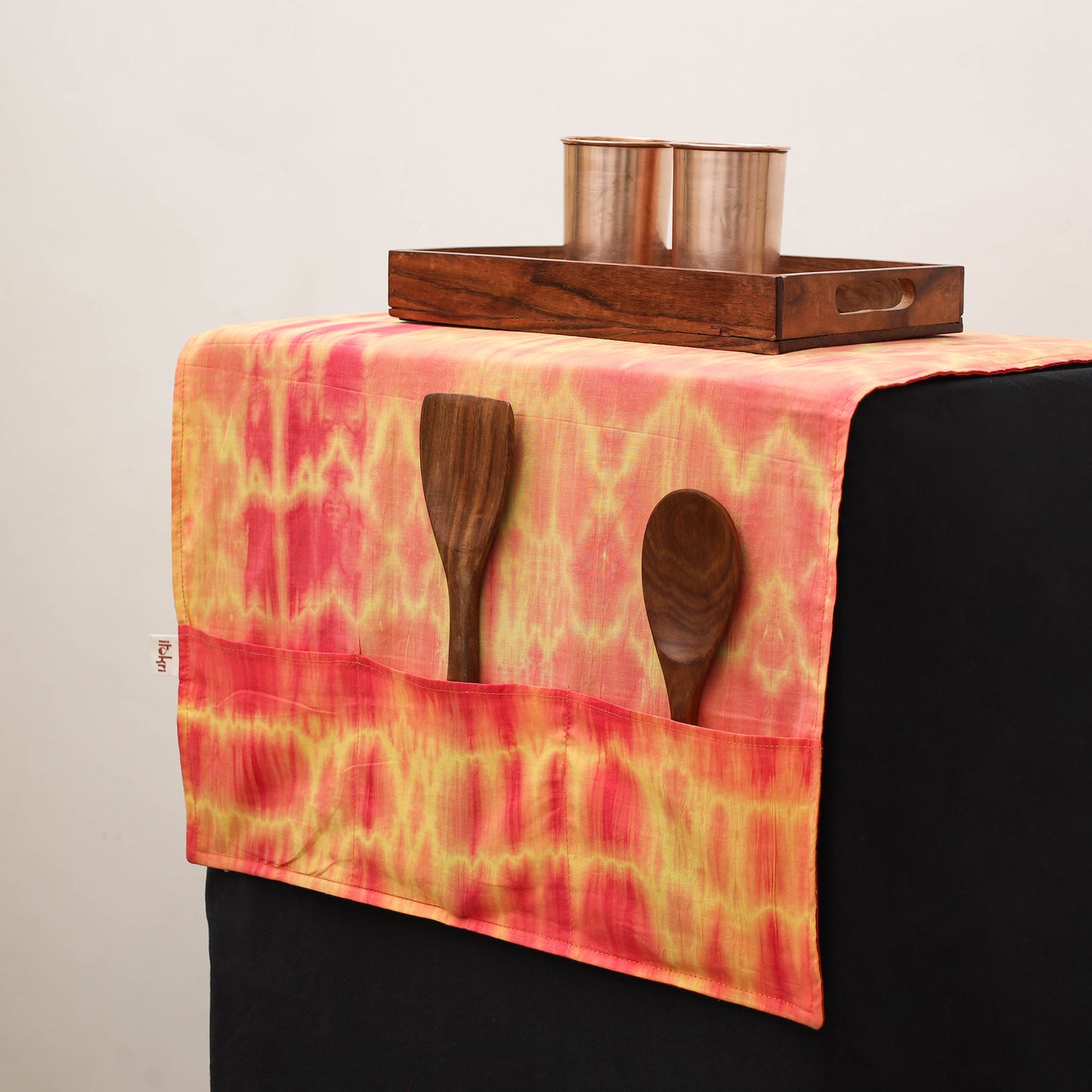Handmade Fridge Top Cover with Multiple Pockets 17