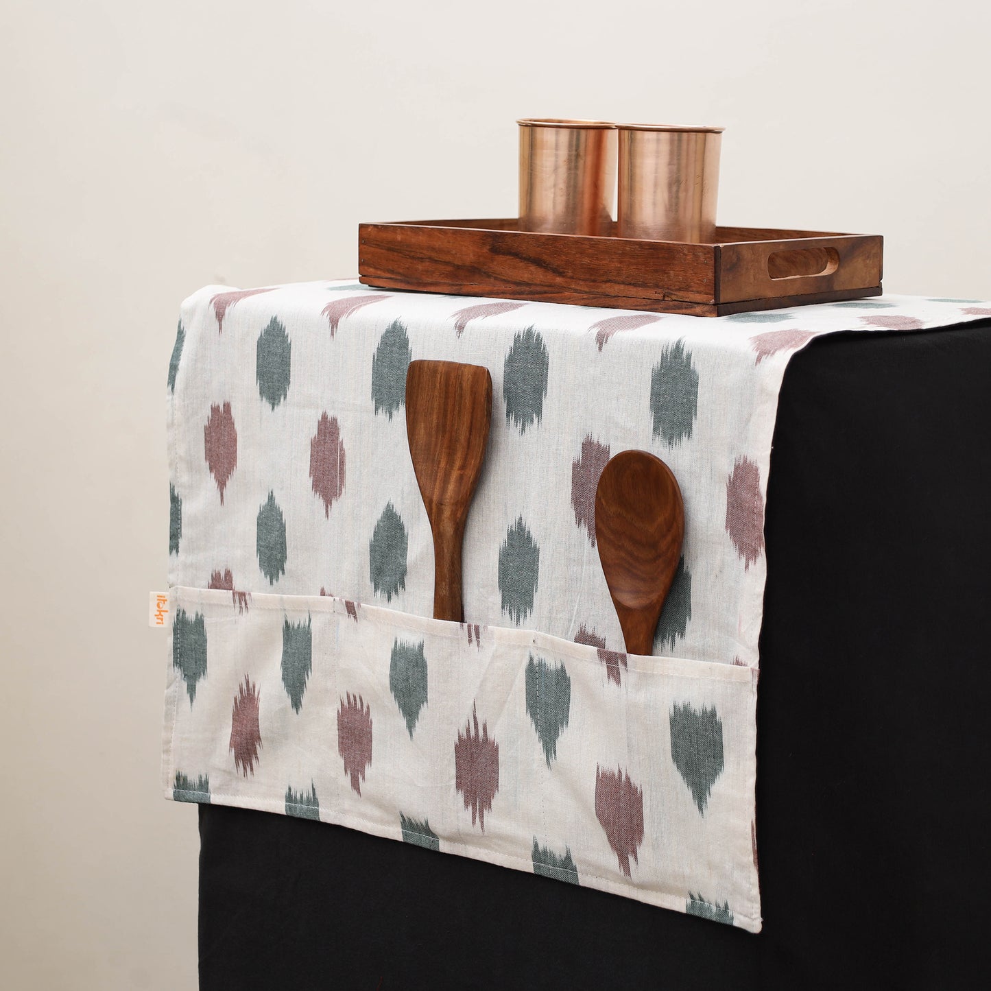 Handmade Fridge Top Cover with Multiple Pockets 19