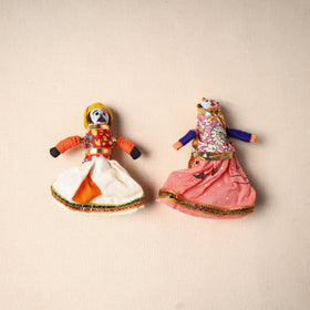 Rajasthani Puppet Couple Handmade Magnet (Set of 2) 49