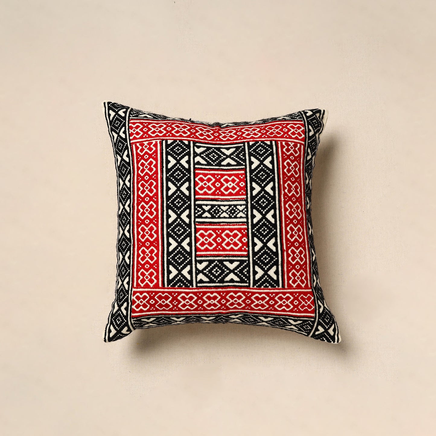 Suzani Embroidery Cotton Cushion Cover (16 x 16 in) 63