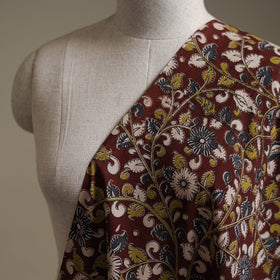 Maroon - Kalamkari Printed Cotton Fabric 07