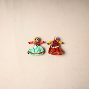 Rajasthani Puppet Couple Handmade Magnet (Set of 2) 50