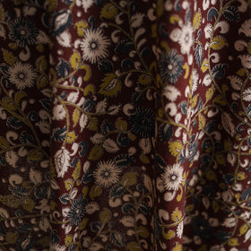 Maroon - Kalamkari Printed Cotton Fabric 07
