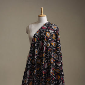 Black - Kalamkari Printed Cotton Fabric 08