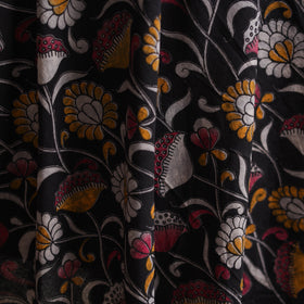 Black - Kalamkari Printed Cotton Fabric 08