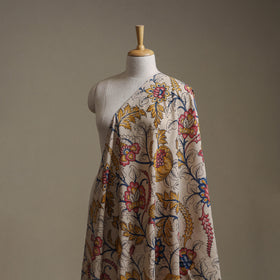 Beige - Kalamkari Printed Cotton Fabric 09