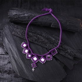 Lambani Thread & Mirror Work Necklace 01