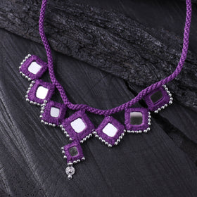Lambani Thread & Mirror Work Necklace 01