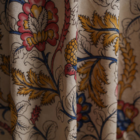 Beige - Kalamkari Printed Cotton Fabric 09