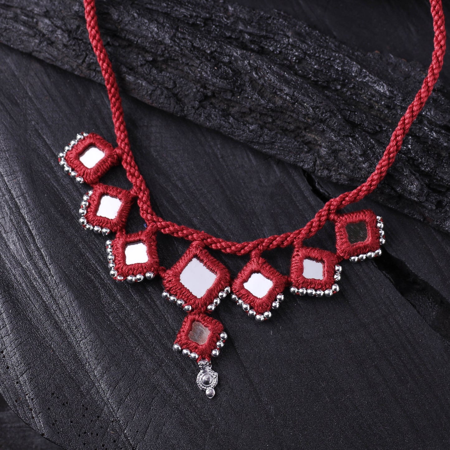 Lambani Thread & Mirror Work Necklace 02