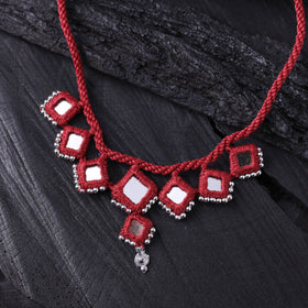 Lambani Thread & Mirror Work Necklace 02