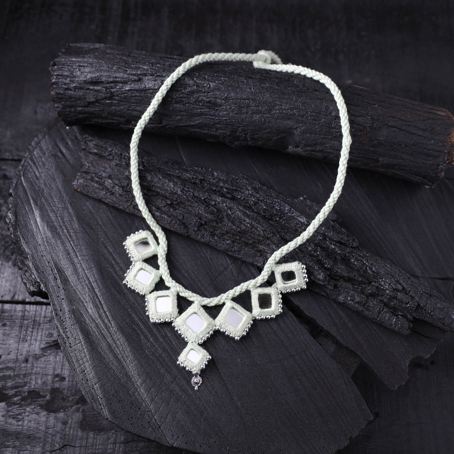 Lambani Thread & Mirror Work Necklace 03